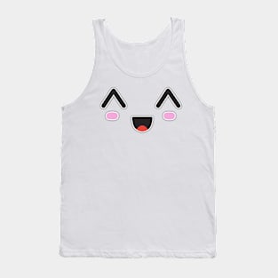 Kawaii pointy eyebrows face Tank Top